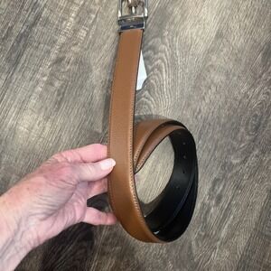 NWT~Large 38-40~Tommy Bahama Reversible Leather Dress Belt Brown/Black NWT $79